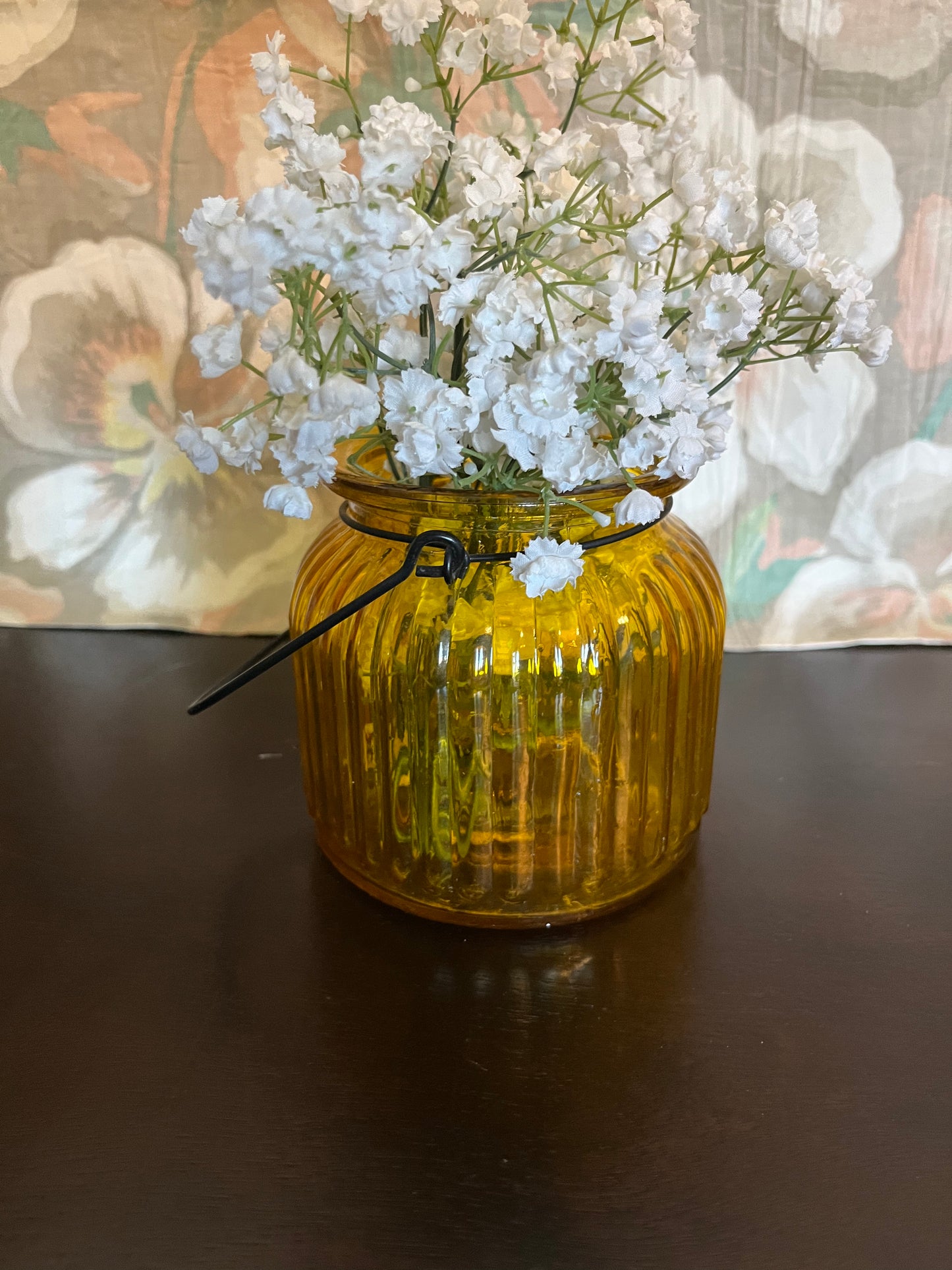 Small Ribbed Glass Vase