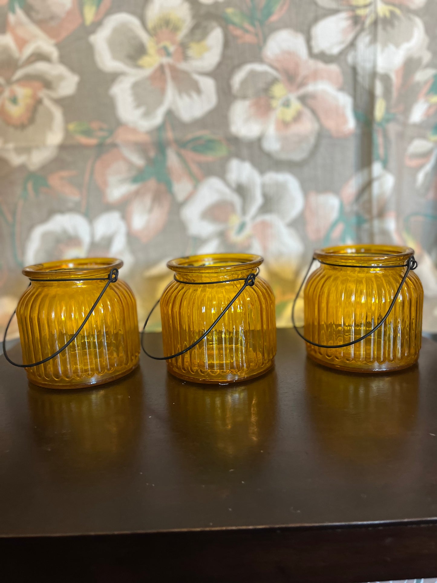 Small Ribbed Glass Vase
