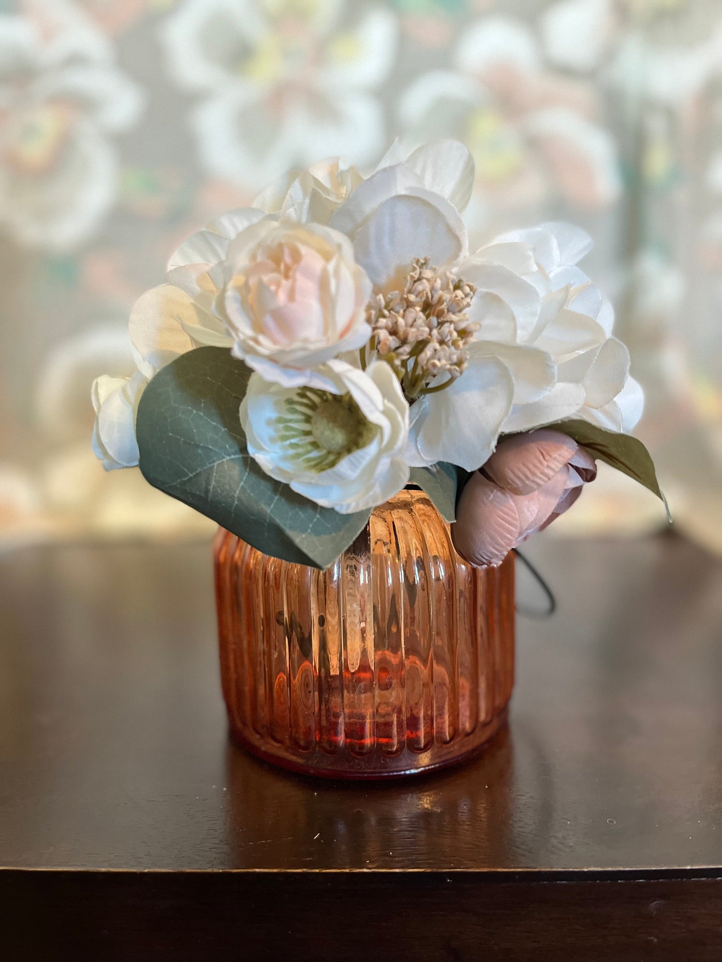 Small Ribbed Glass Vase