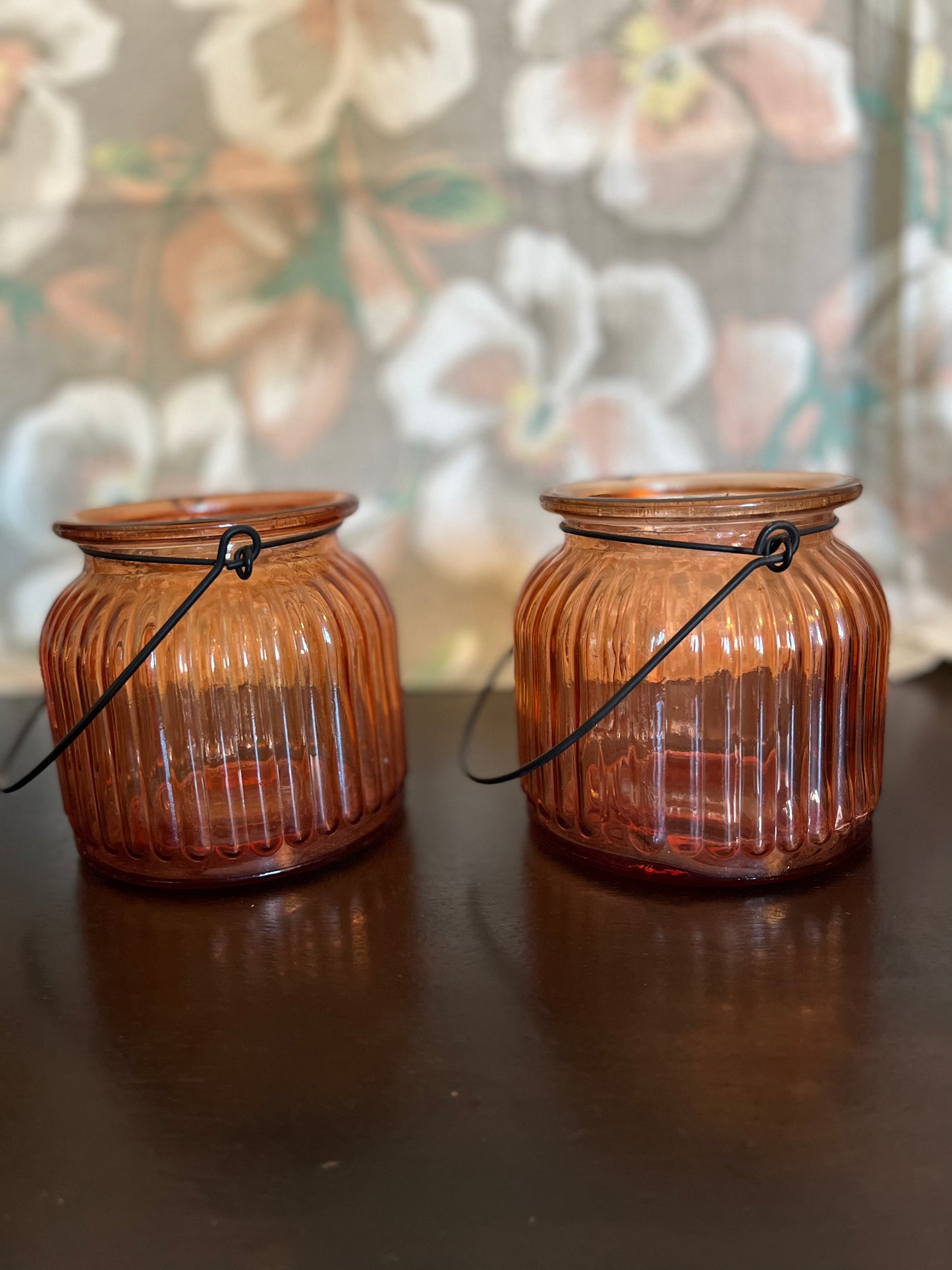 Small Ribbed Glass Vase